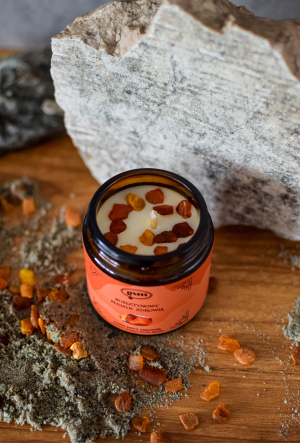 Bursztynowy Płomyk Zdrowia - świeca 120ml.