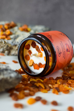 Bursztynowy Płomyk Zdrowia - świeca 120ml.